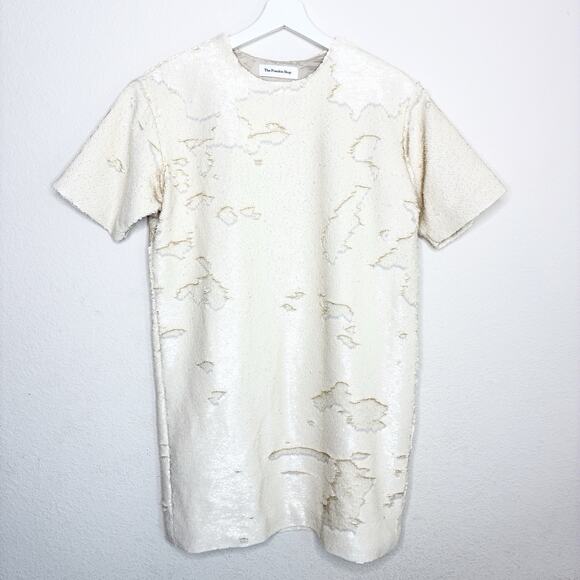 The Frankie Shop Riley Neutral Sequin Ivory Dress S - Picture 2 of 11